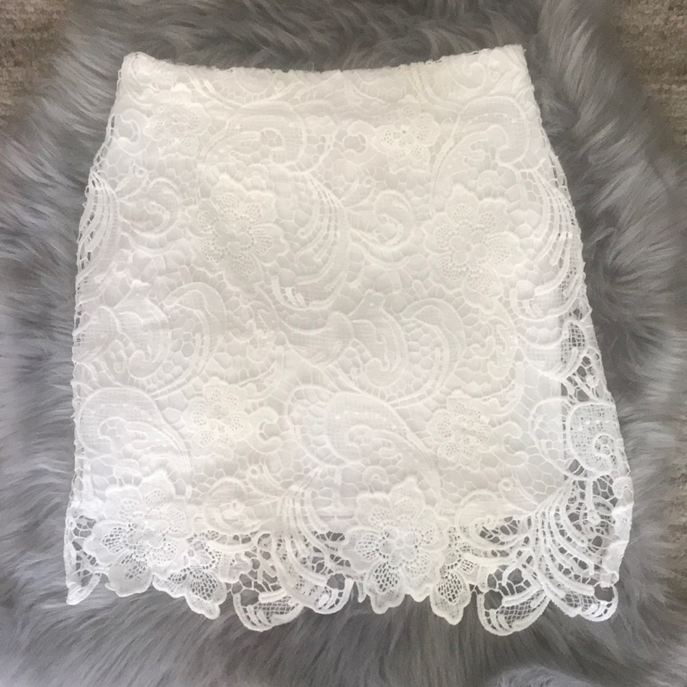 White Lace Skirt - image 1